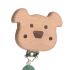 Soother Holder Wood/Silicone Little Chums dog