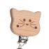 Soother Holder Wood/Silicone Little Chums cat