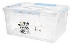 Domácí úložný box velký Mickey & Minnie, Matná modrá
