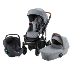 Set kočárek Smile III + hluboká korba + autosedačka Baby Safe 3 i-Size, Nordic Grey