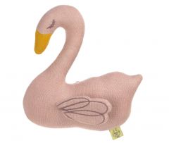 Knitted Toy with Rattle/Crackle Little Water swan
