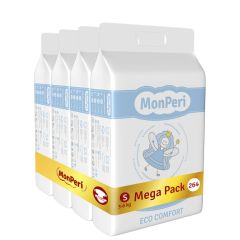 MonPeri ECO comfort Mega Pack S - jednorázové pleny 3-6 kg