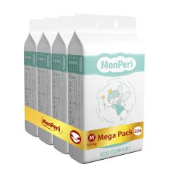 MonPeri ECO comfort Mega Pack M - jednorázové pleny 5-9 kg