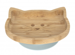 Lässig 4babies Platter Bamboo Wood Chums Cat